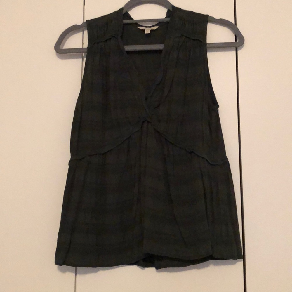 Olive green tank blouse